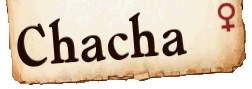 Chacha Namensschild