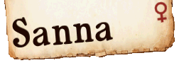 Sanna Namensschild